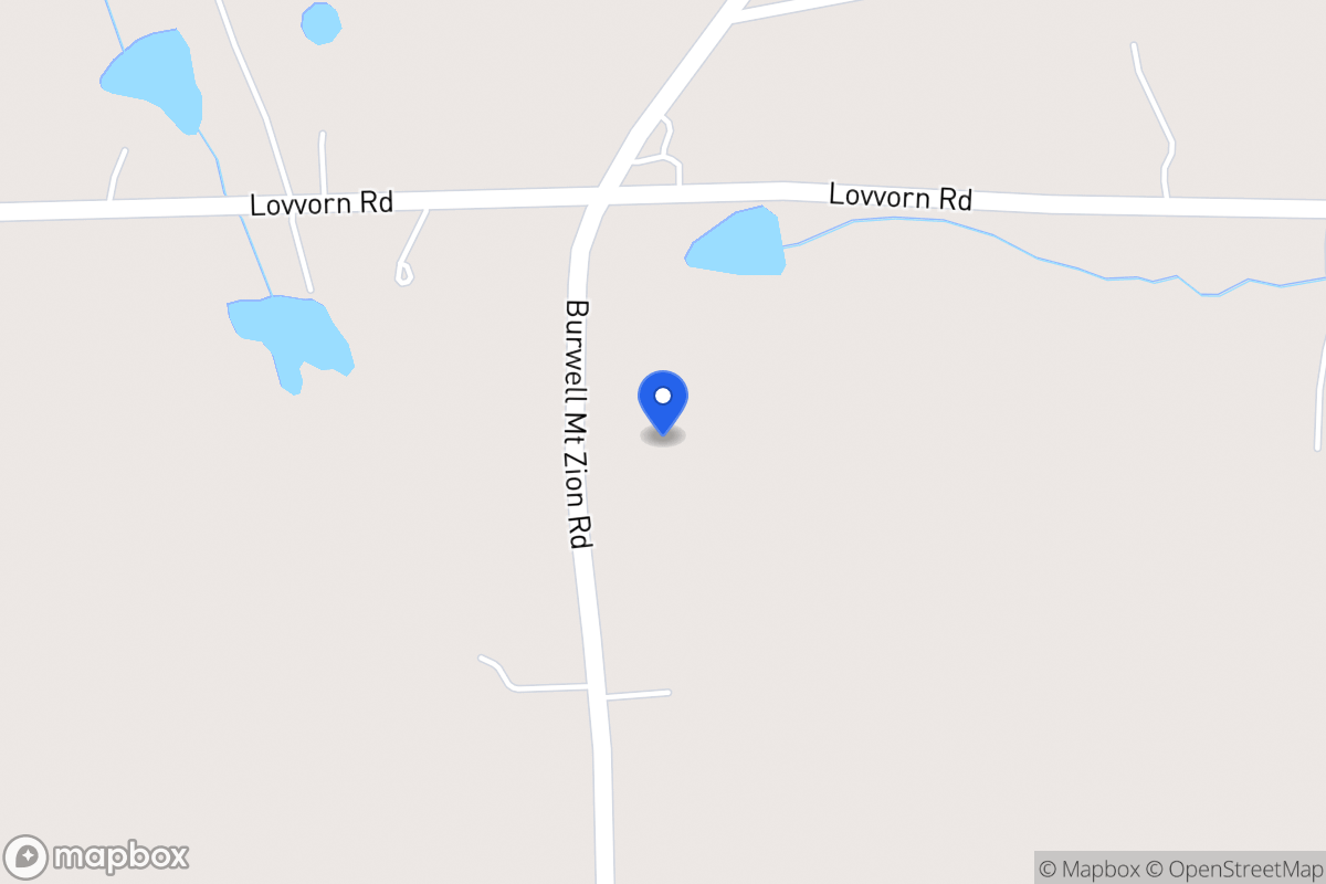 Map of 629 Burwell Mt Zion Rd