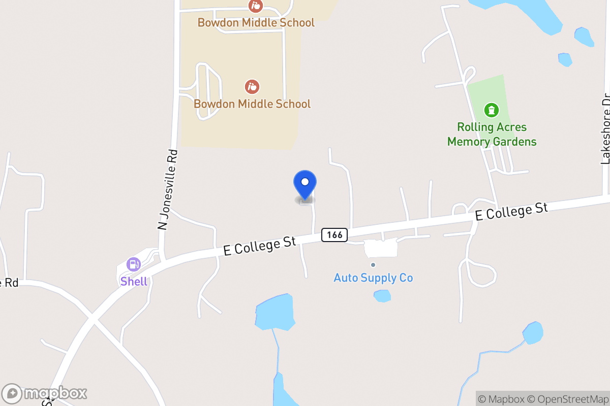 Map of 1292 E 166 Hwy