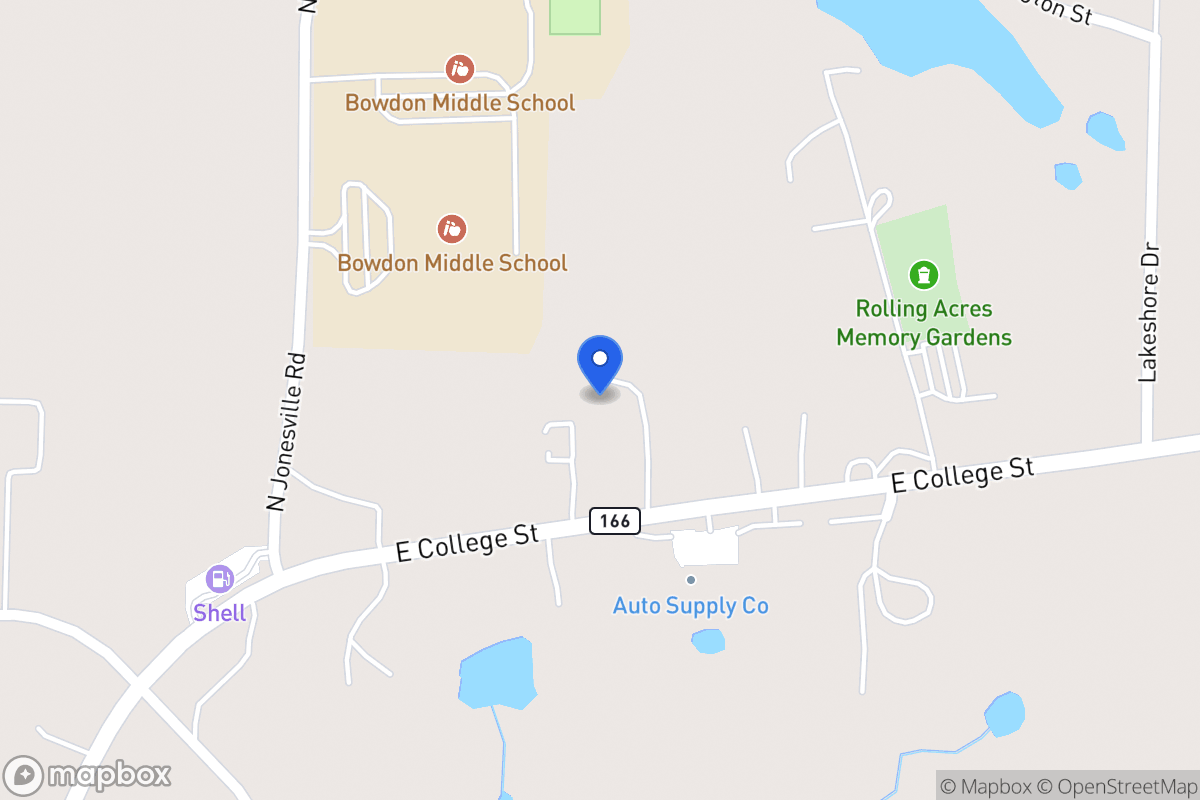 Map of 1314 E 166 Hwy