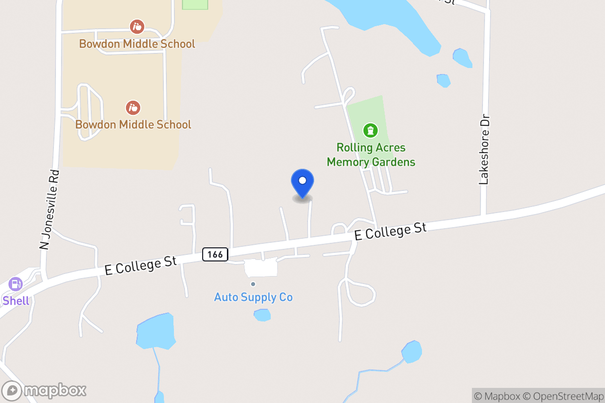 Map of 1368 E 166 Hwy