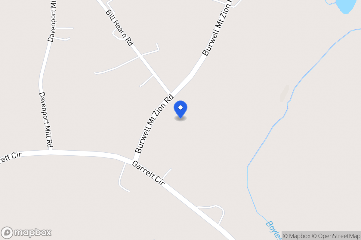 Map of 55 Burwell Mt Zion Rd