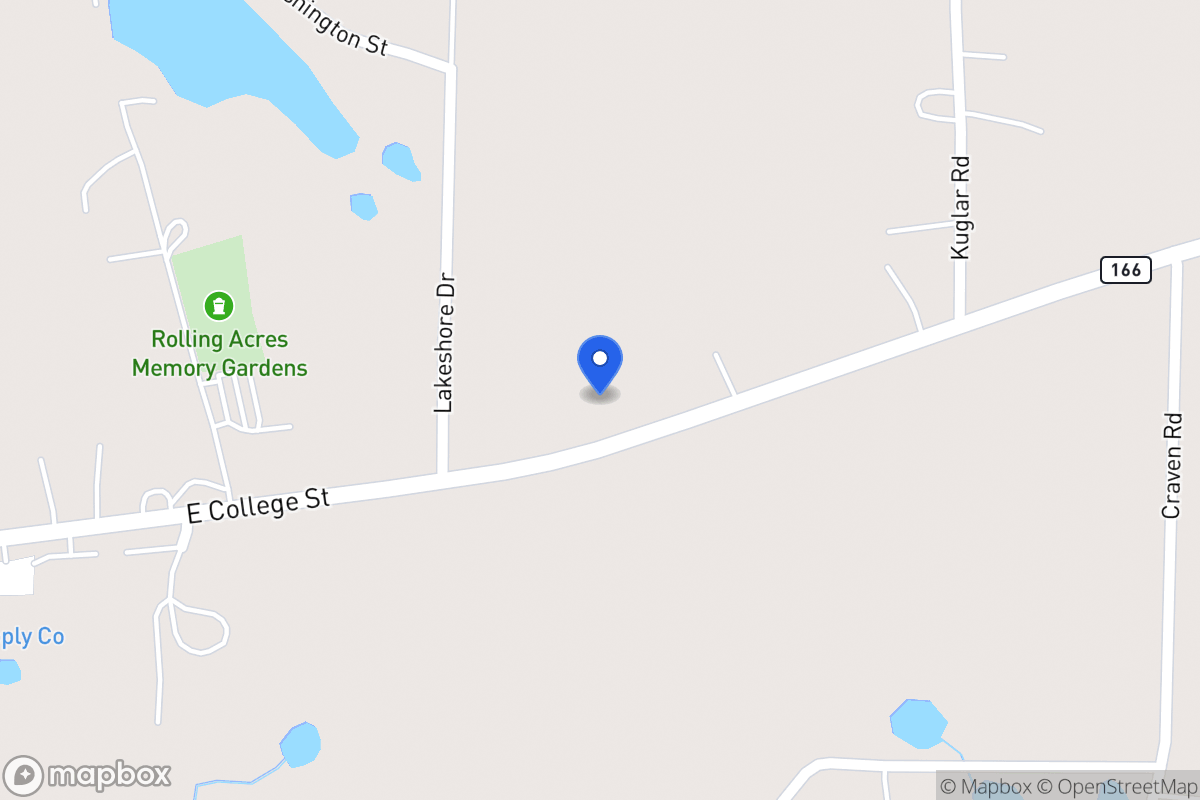 Map of 1542 E 166 Hwy