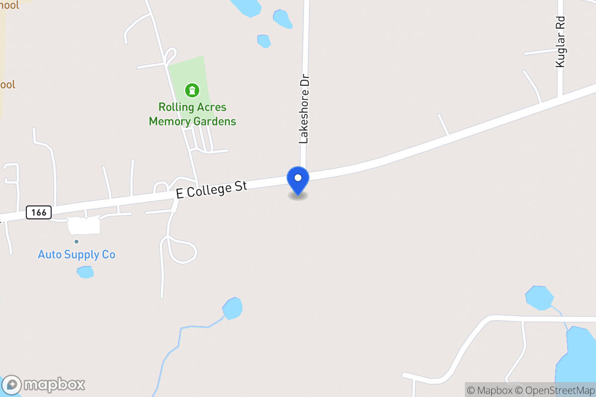 Map of 1483 E 166 Hwy