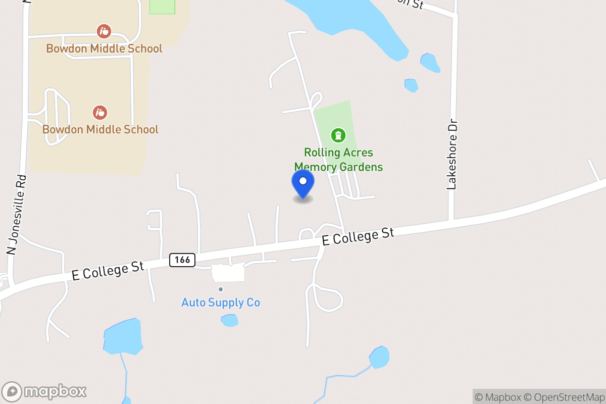 Map of 1392 E 166 Hwy