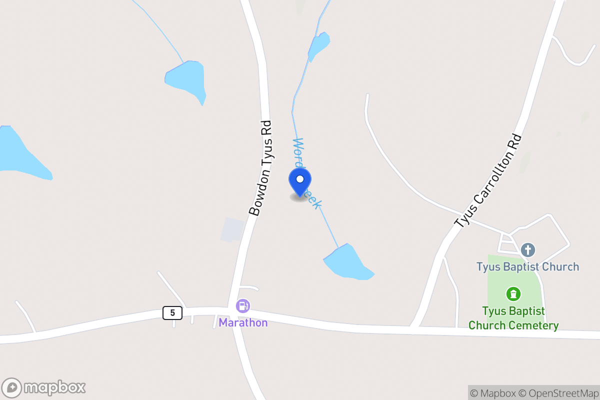 Map of 3336 Bowdon Tyus Rd