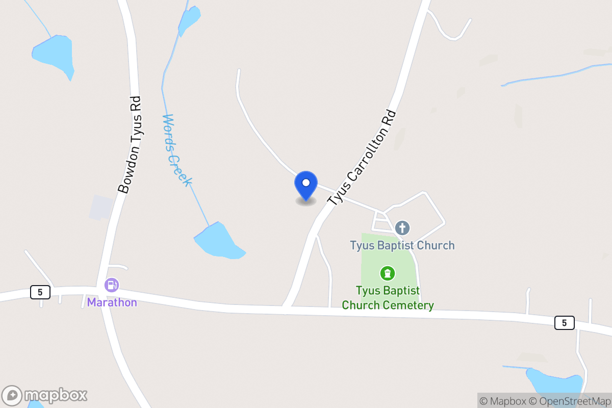 Map of 4531 Tyus Carrollton Rd