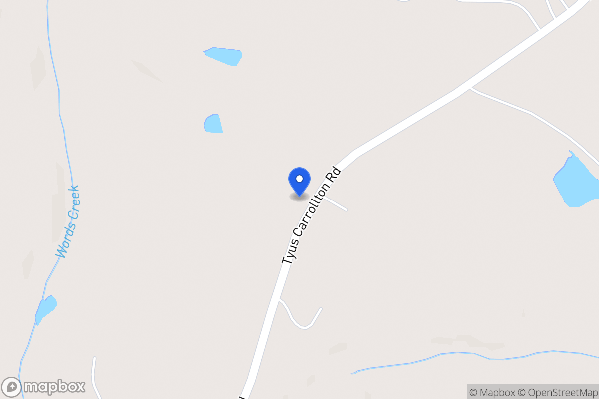 Map of 4309 Tyus Carrollton Rd