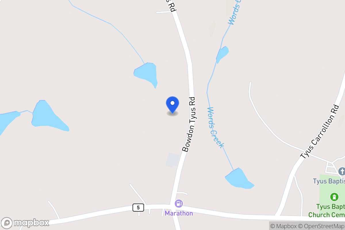 Map of 3315 Bowdon Tyus Rd