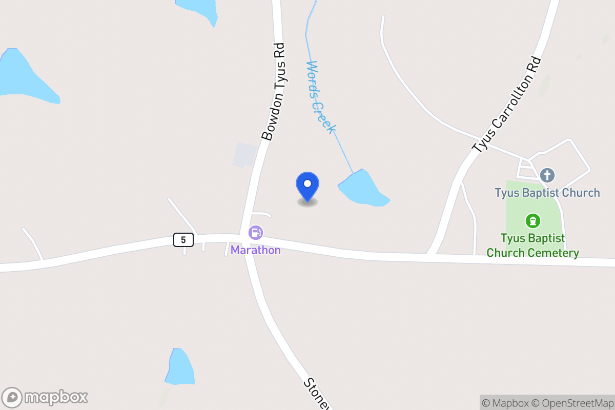 Map of 3396 Bowdon Tyus Rd