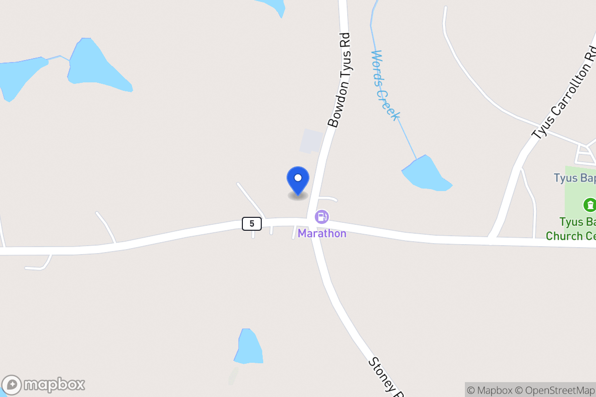 Map of 3405 Bowdon Tyus Rd