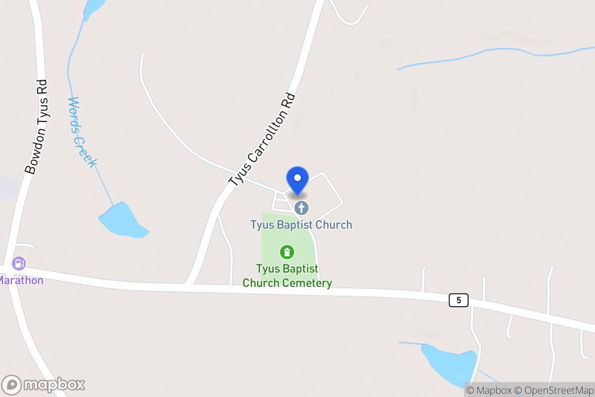 Map of 4514 Tyus Carrollton Rd