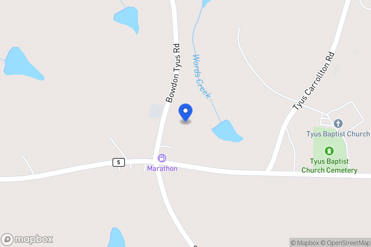 Map of 3384 Bowdon Tyus Rd