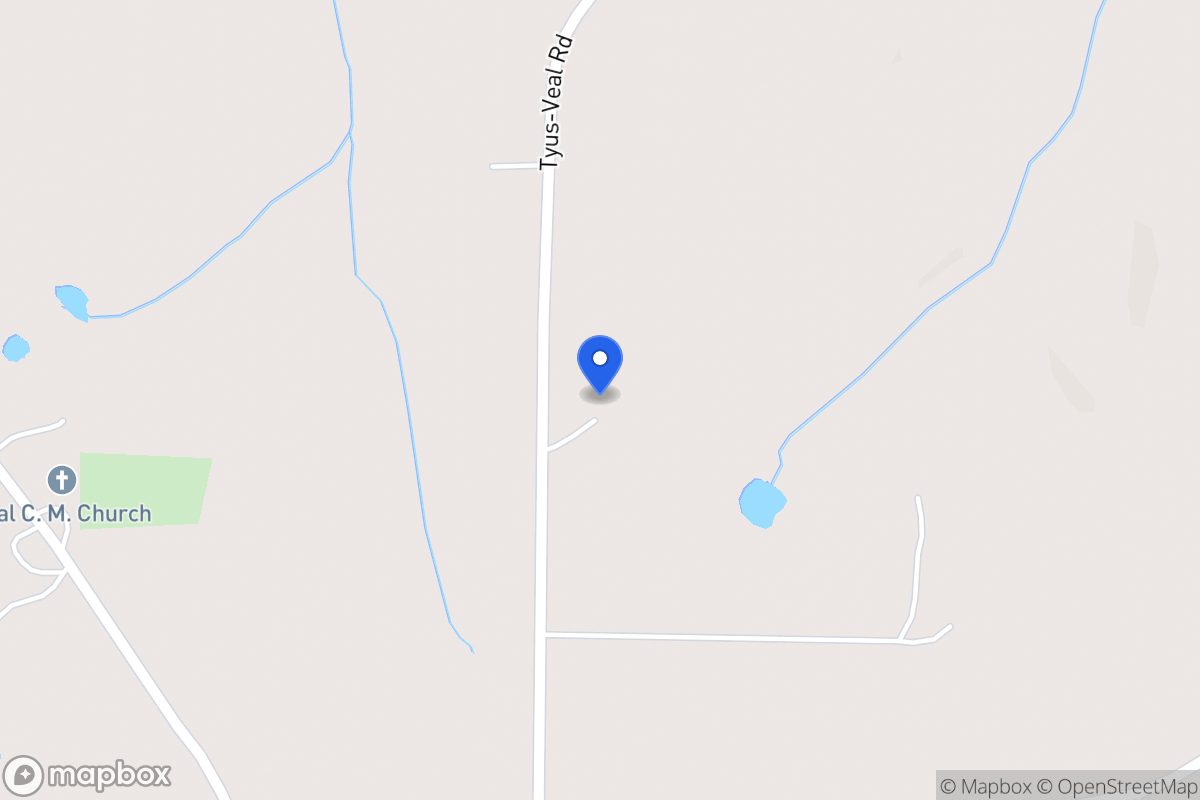 Map of 1184 Tyus Veal Rd