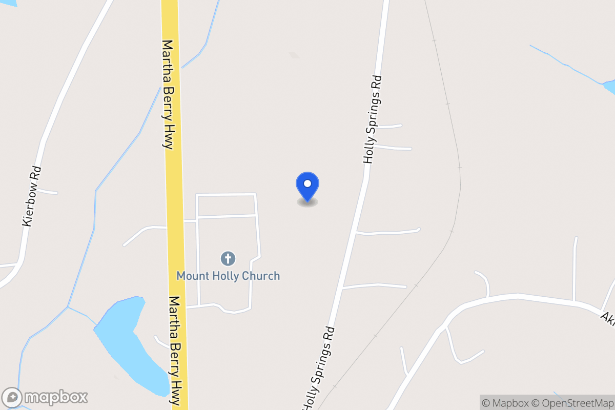Map of 406 Holly Springs Rd
