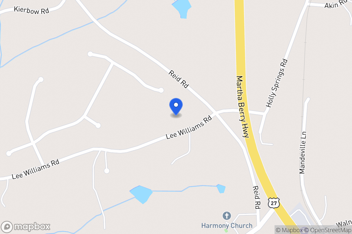 Map of 61 Lee Williams Rd