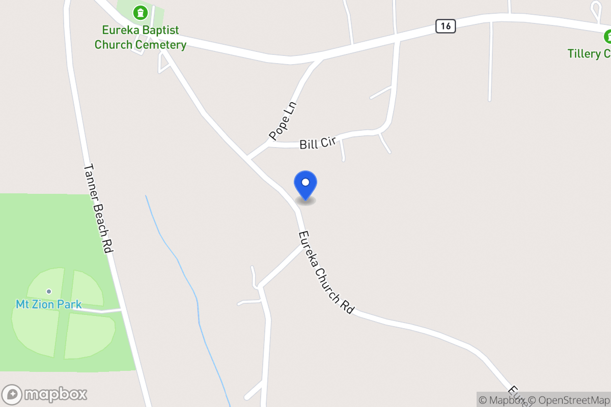 Map of 527 Eureka Church Rd