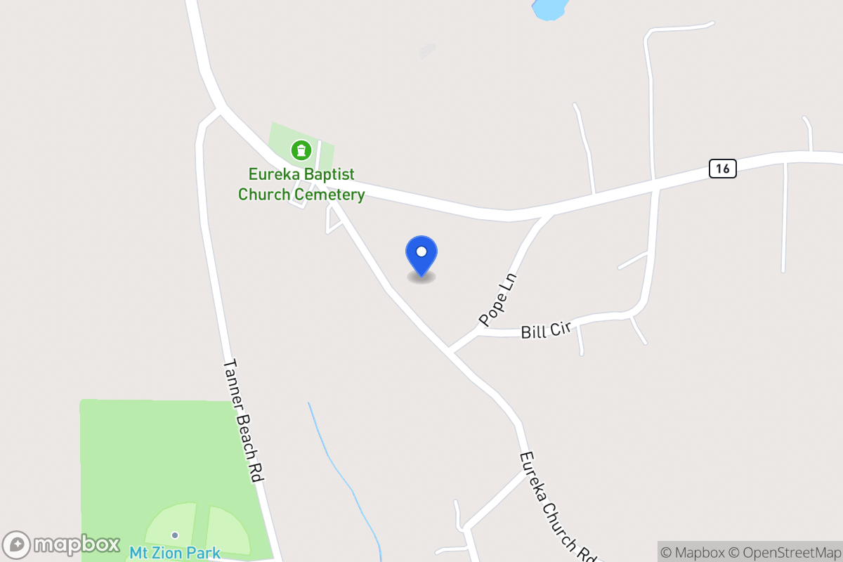 Map of 607 Eureka Church Rd