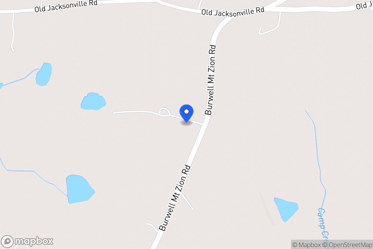 Map of 1980 Burwell Mt Zion Rd
