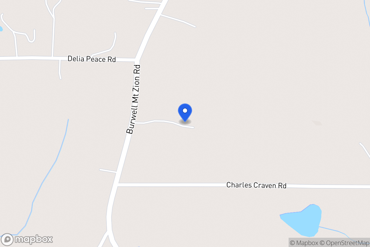 Map of 1681 Burwell Mt Zion Rd