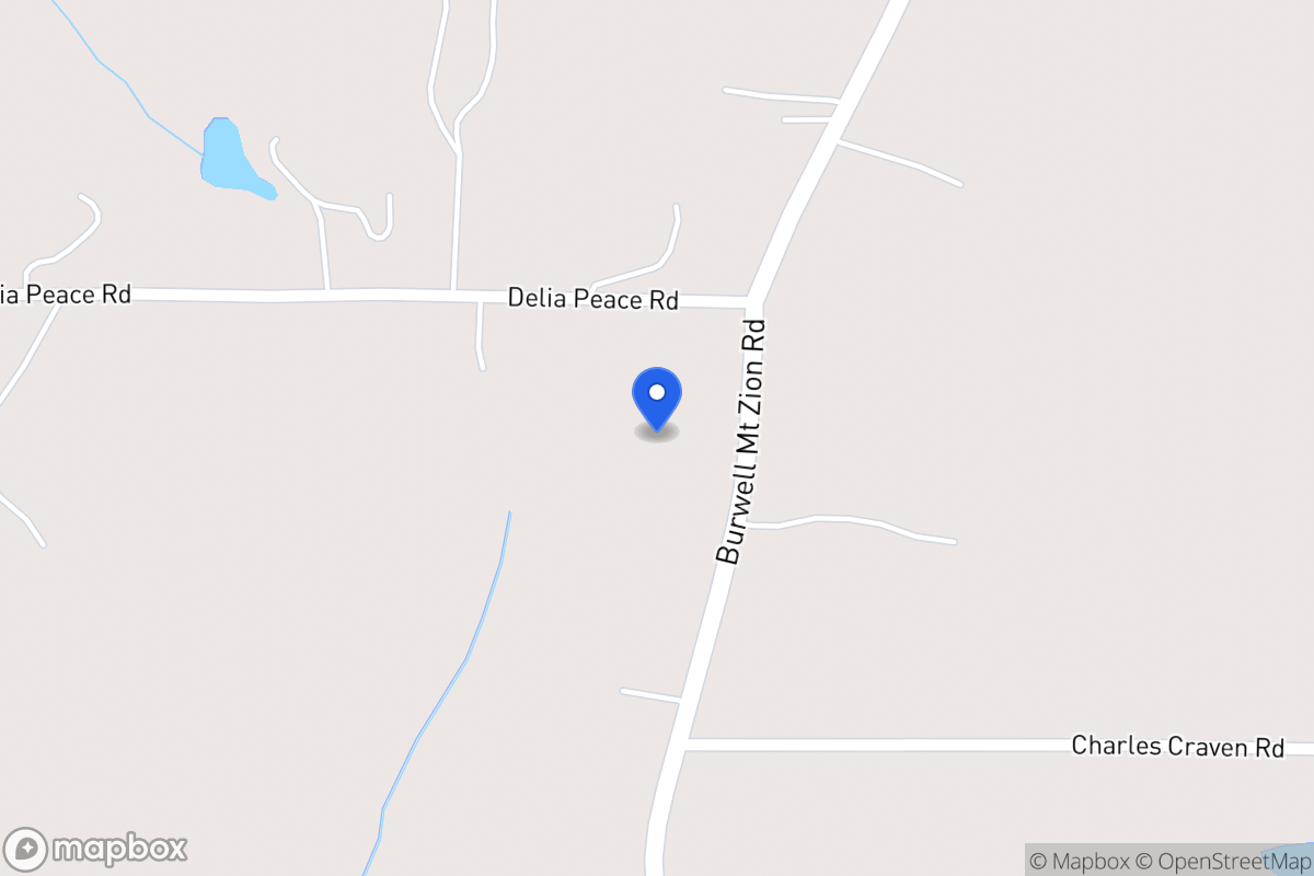 Map of 1684 Burwell Mt Zion Rd