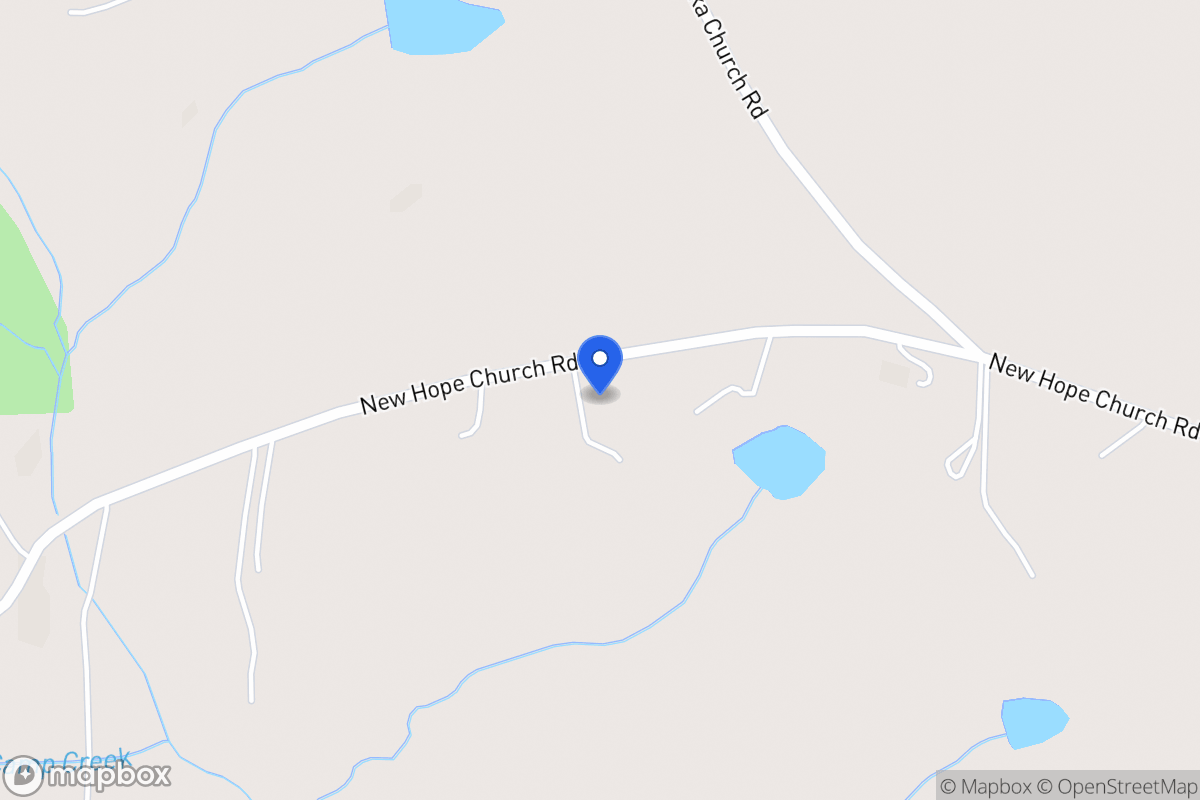 Map of 664 New Hope Church Rd