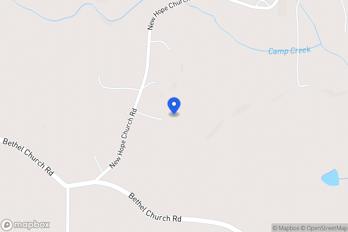 Map of 1160 New Hope Church Rd