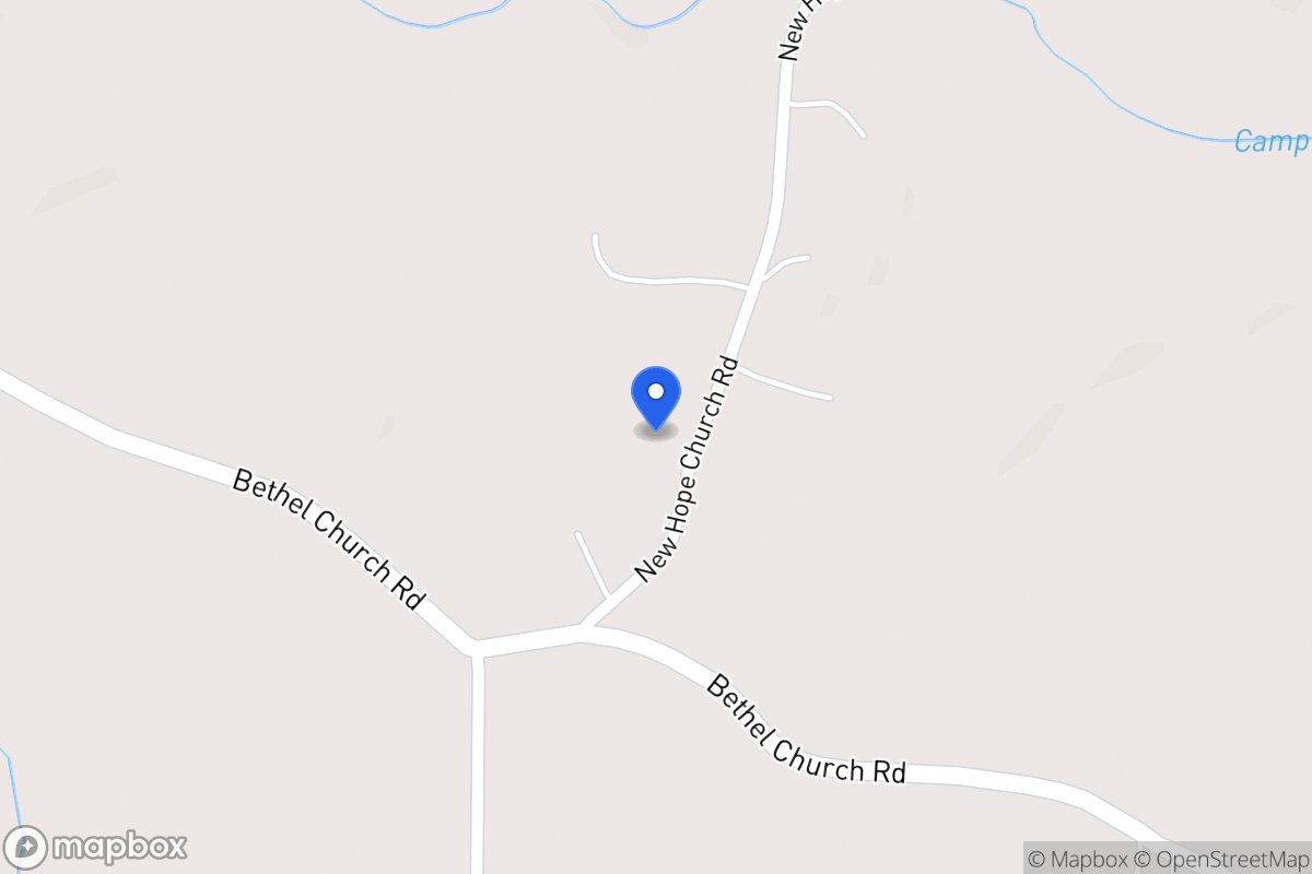 Map of 1171 New Hope Church Rd