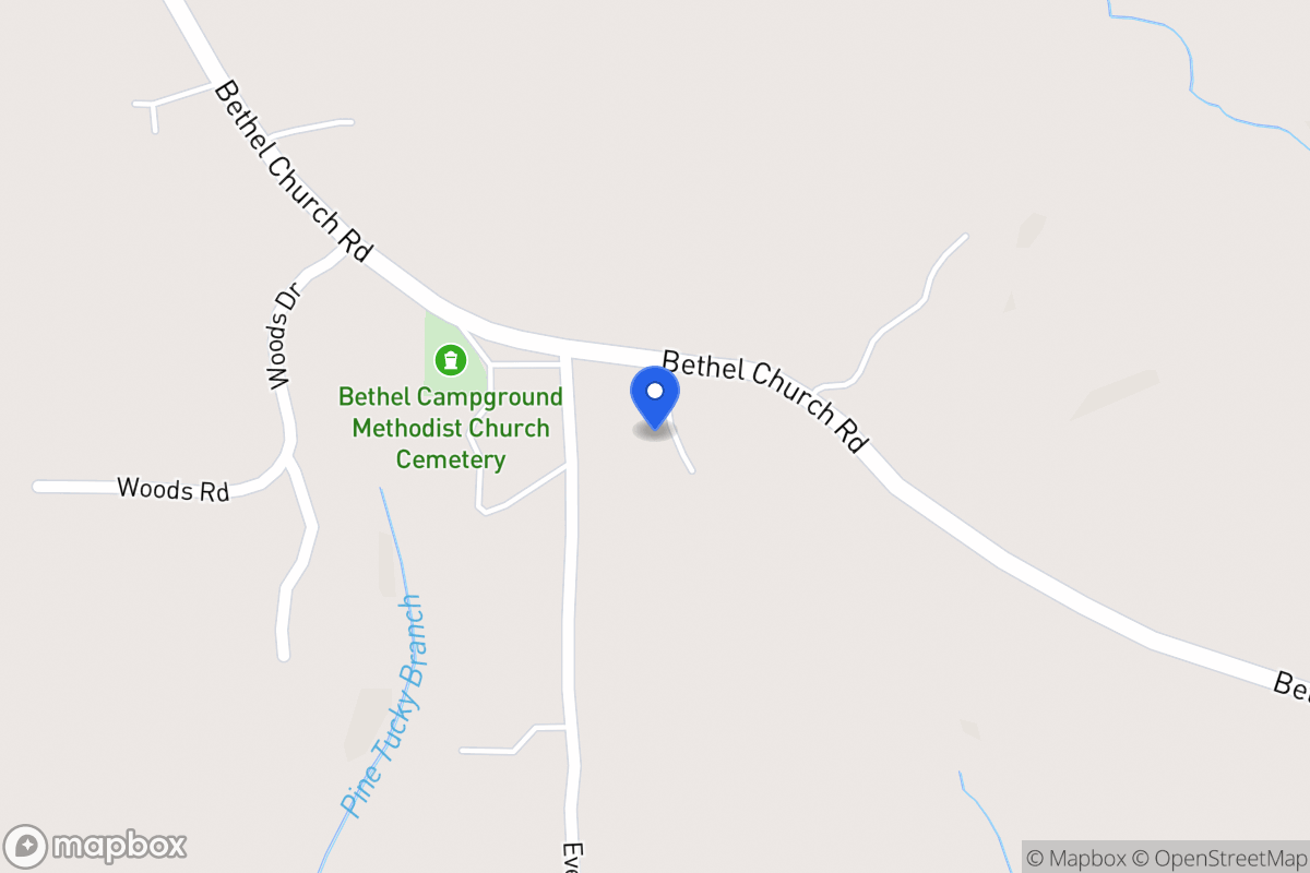 Map of 684 Bethel Church Rd