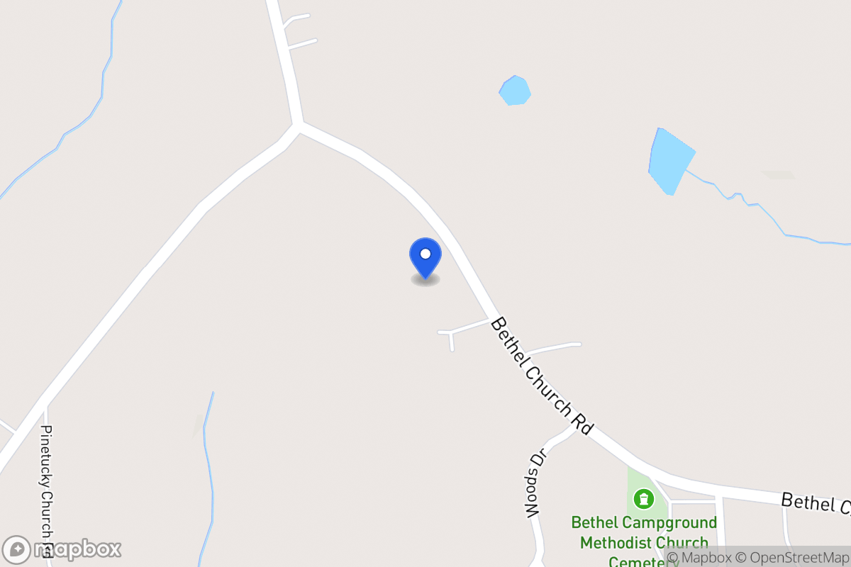 Map of 876 Bethel Church Rd