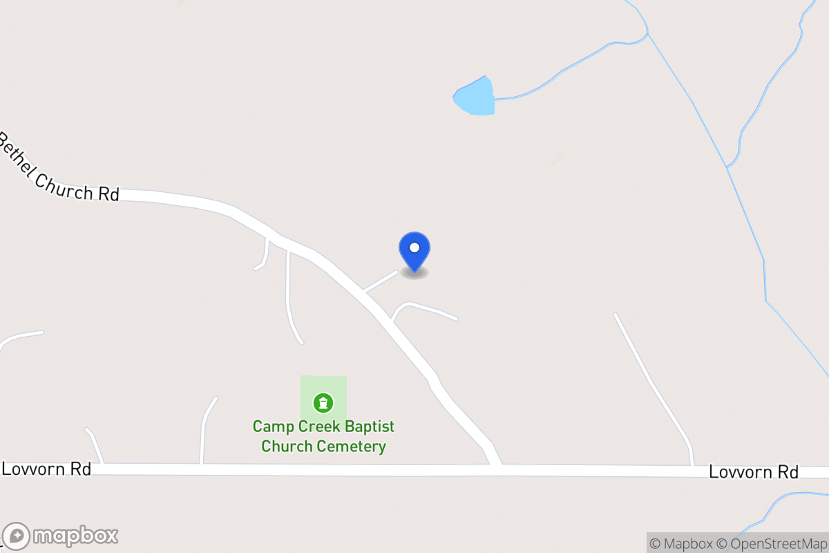 Map of 135 Bethel Church Rd