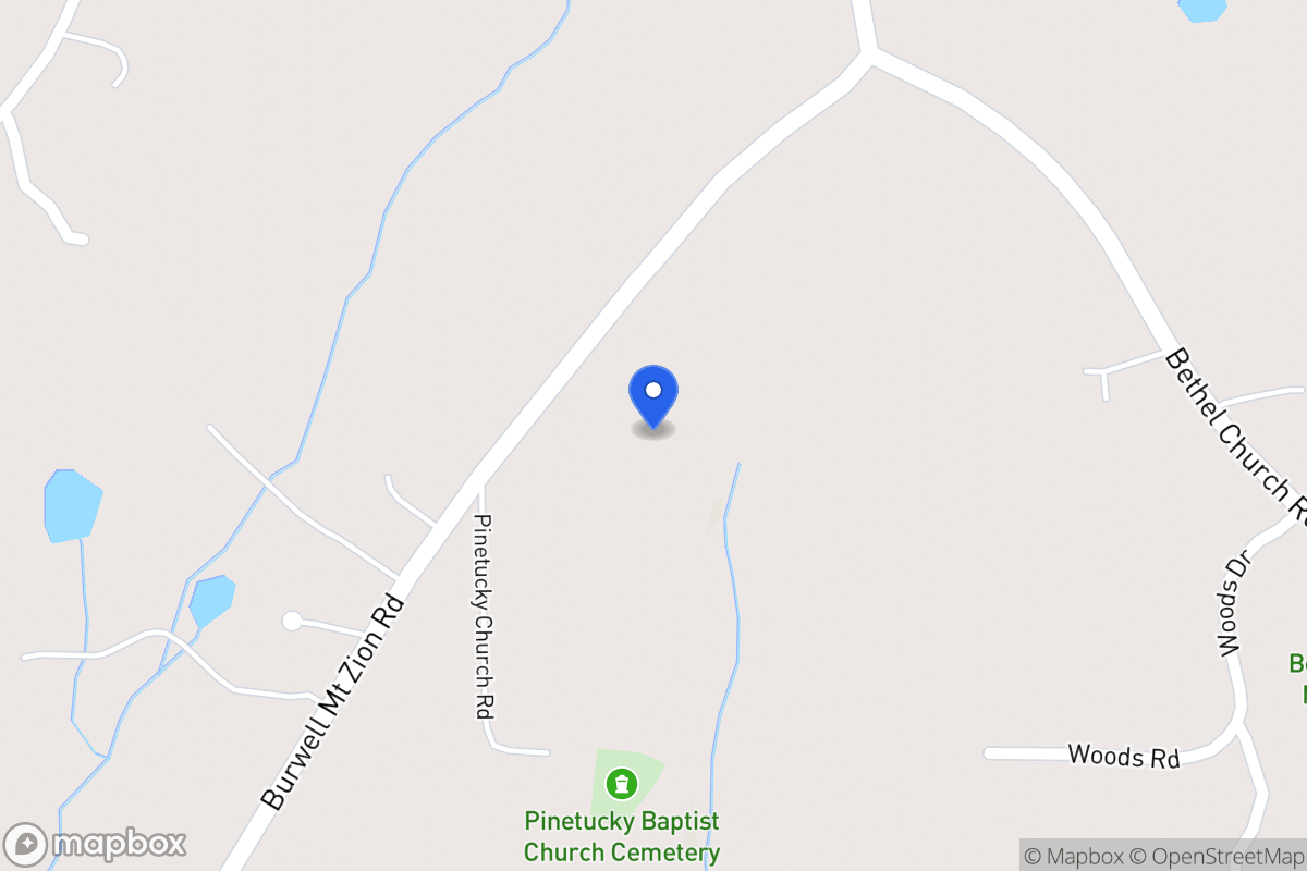 Map of 1175 Burwell Mt Zion Rd