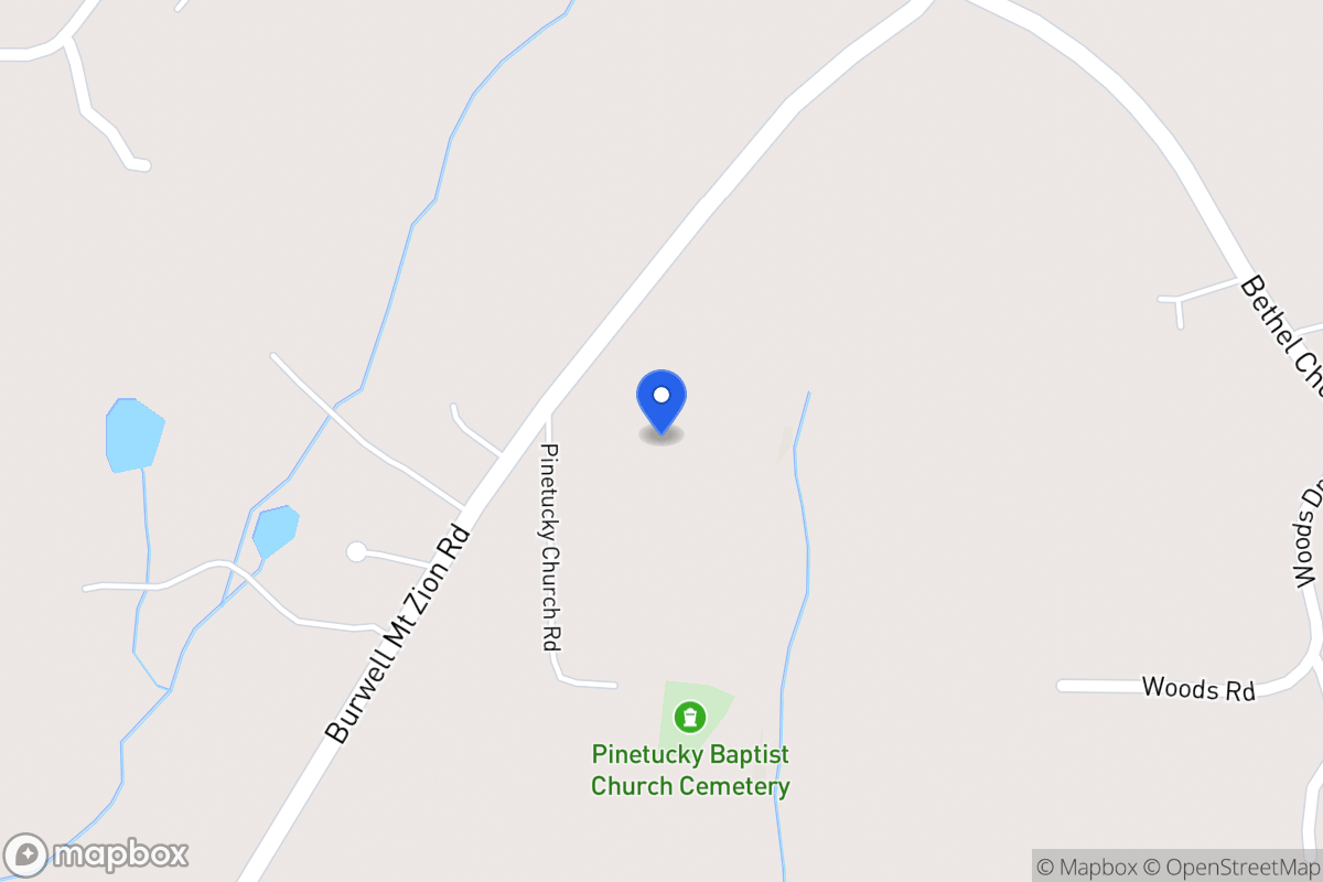 Map of 1099 Burwell Mt Zion Rd