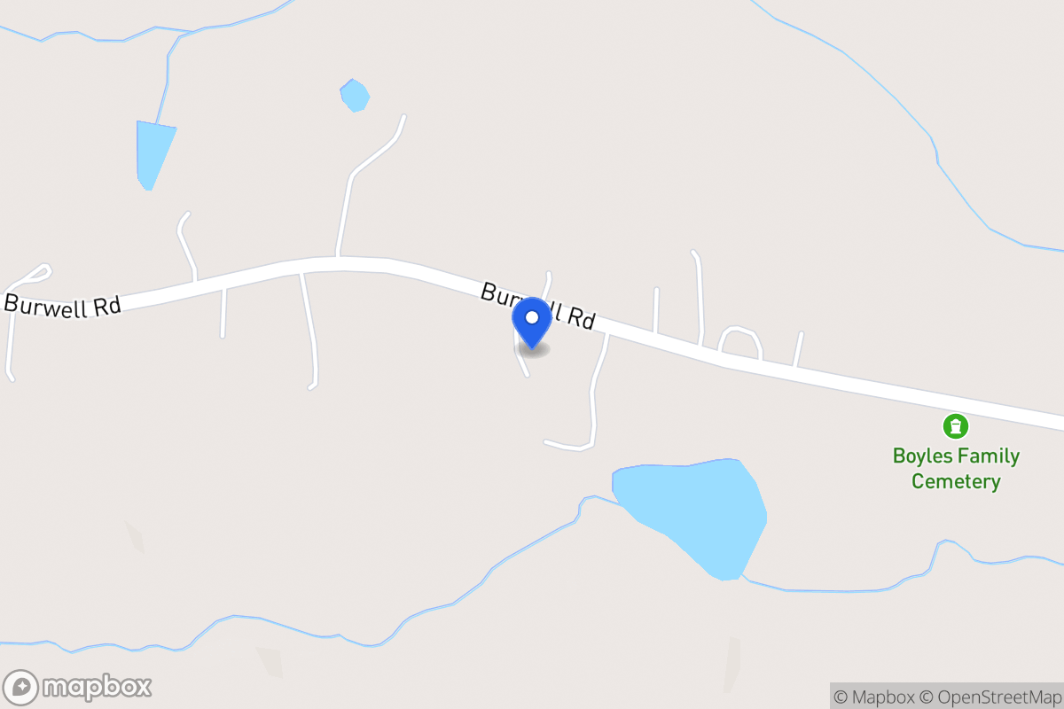 Map of 1228 Burwell Rd