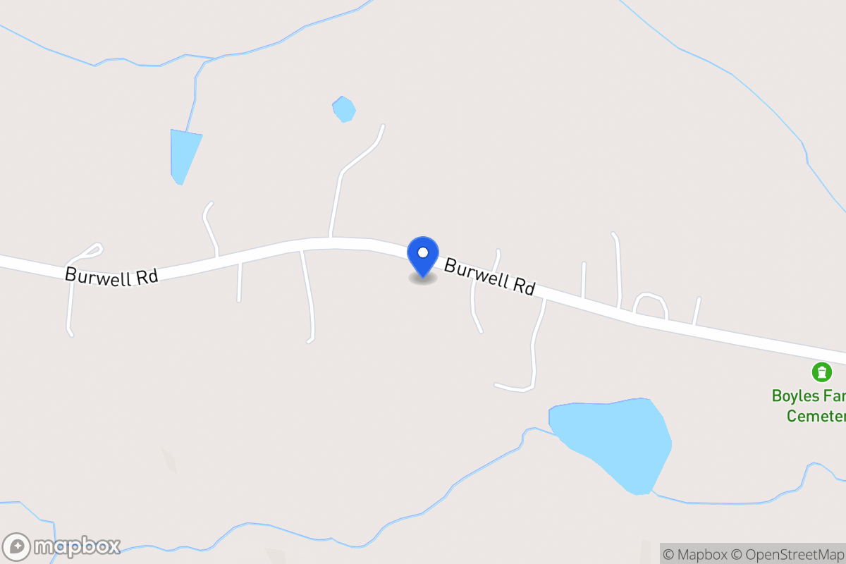 Map of 1246 Burwell Rd