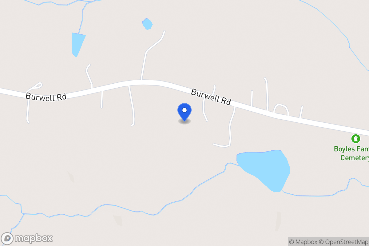 Map of 1240 Burwell Rd
