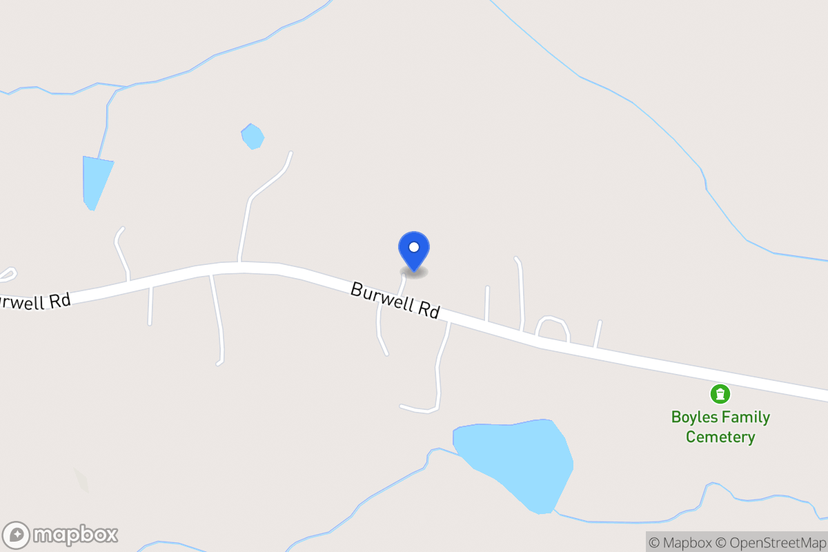 Map of 1225 Burwell Rd