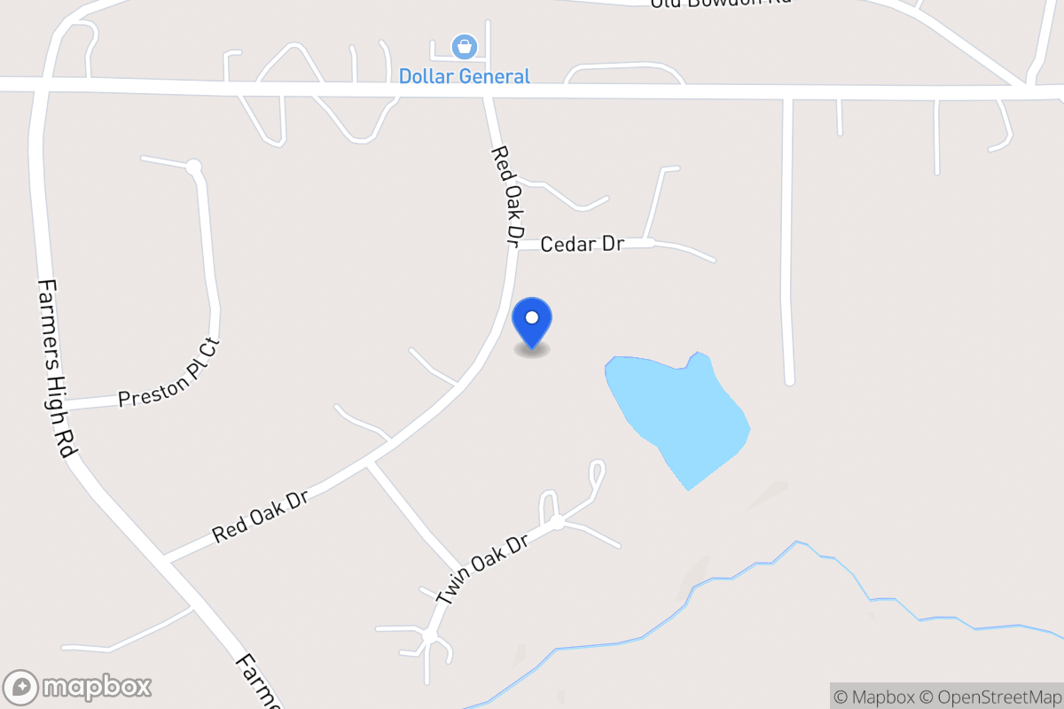 Map of Red Oak Dr