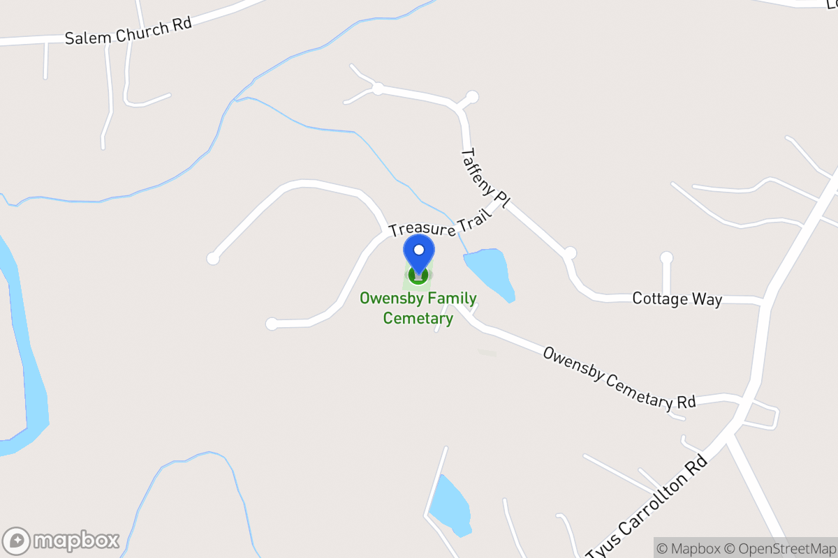 Map of Owensby Cemetery Rd
