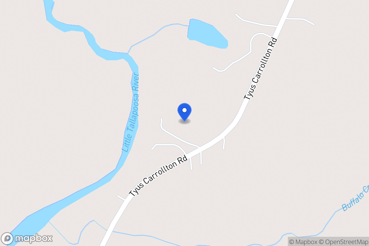 Map of 2545 Tyus Carrollton Rd