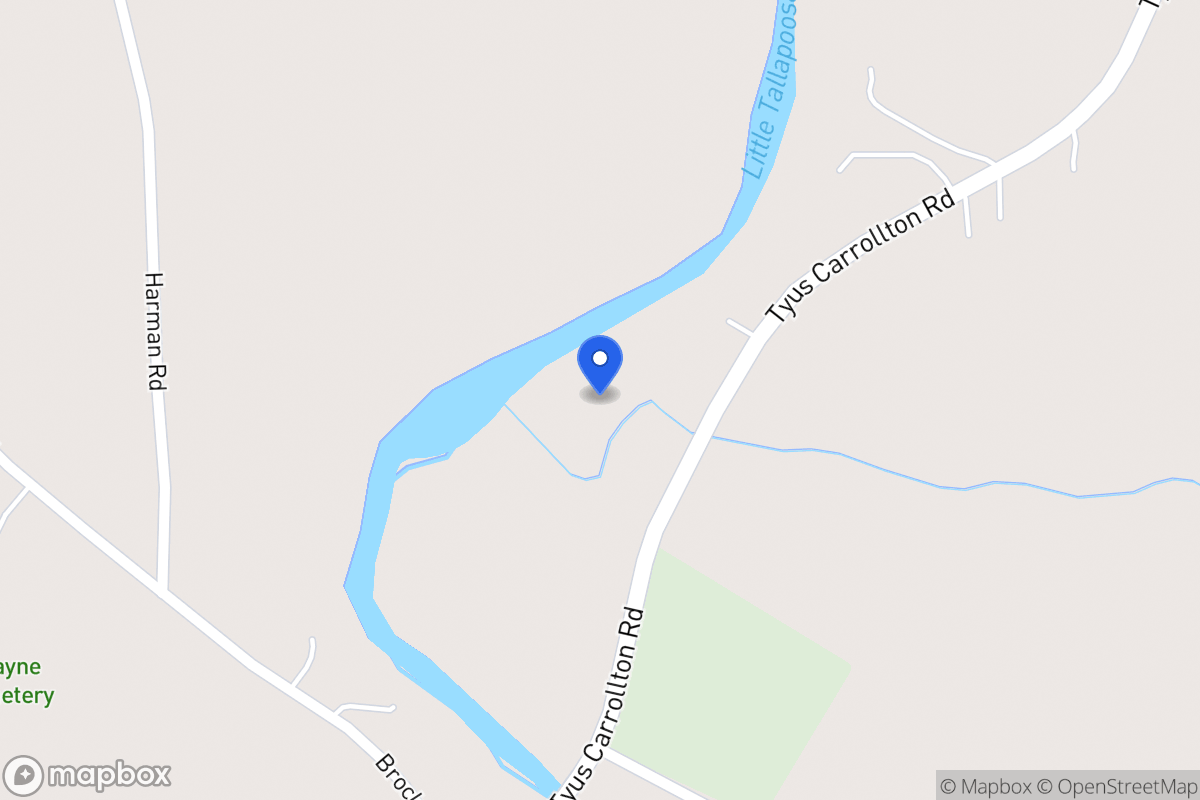Map of 2695 Tyus Carrollton Rd