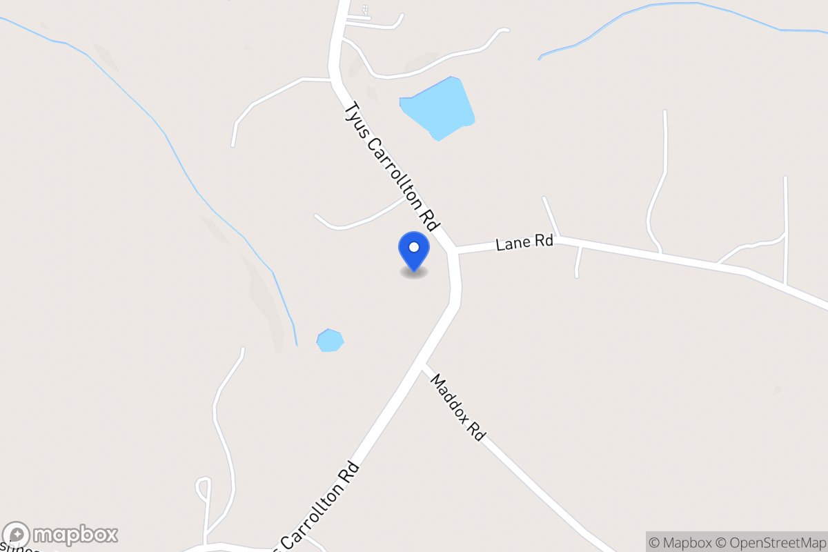 Map of 3713 Tyus Carrollton Rd