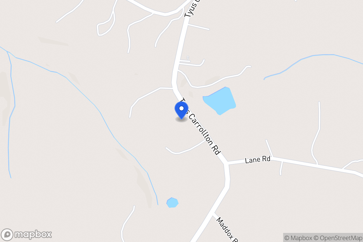 Map of 3655 Tyus Carrollton Rd
