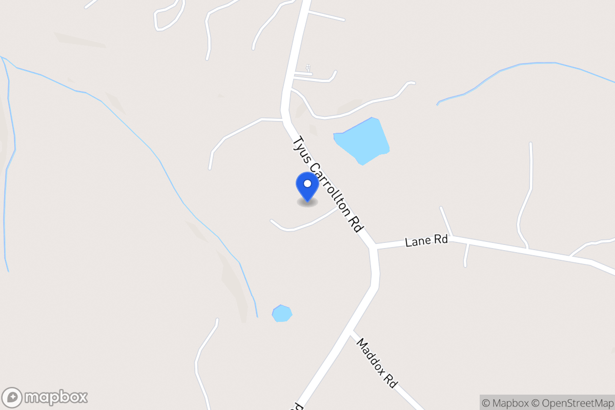 Map of 3645 Tyus Carrollton Rd