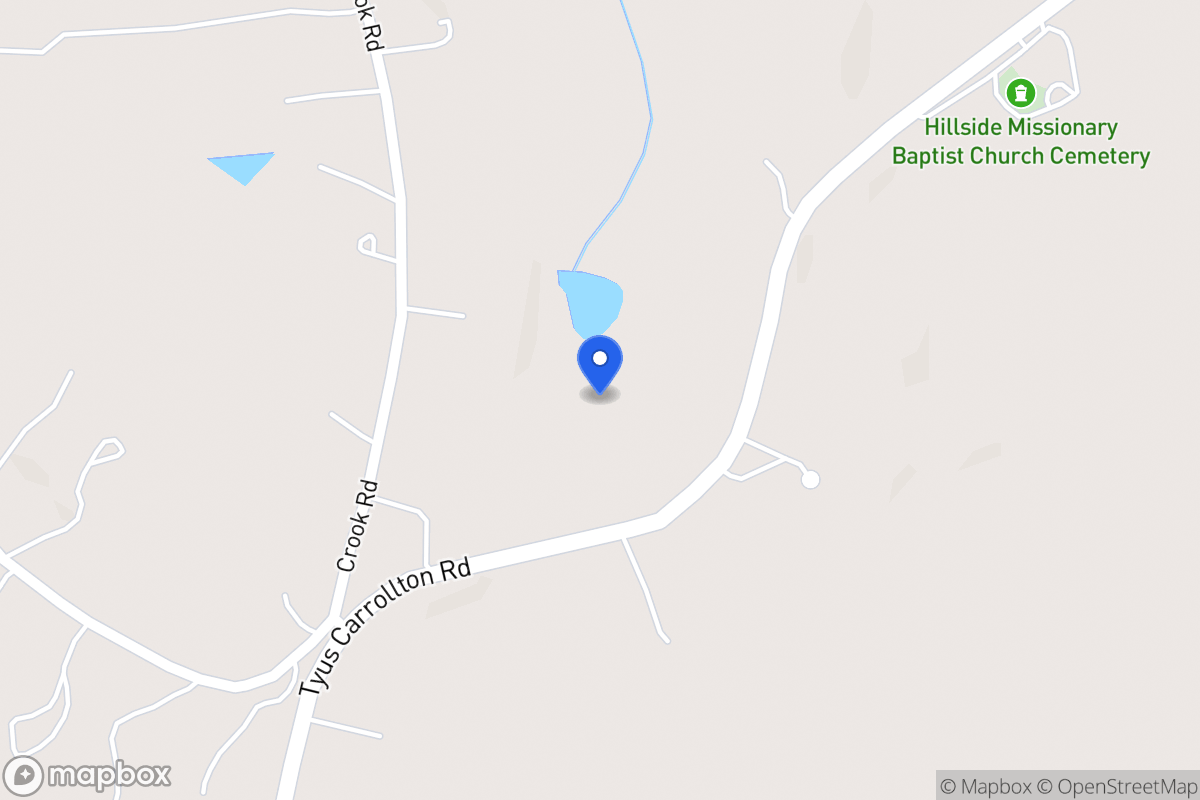 Map of 3414 Tyus Carrollton Rd