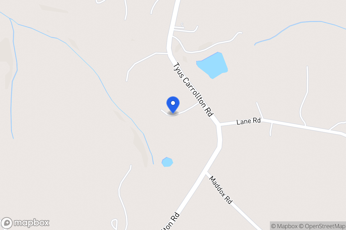Map of 3635 Tyus Carrollton Rd