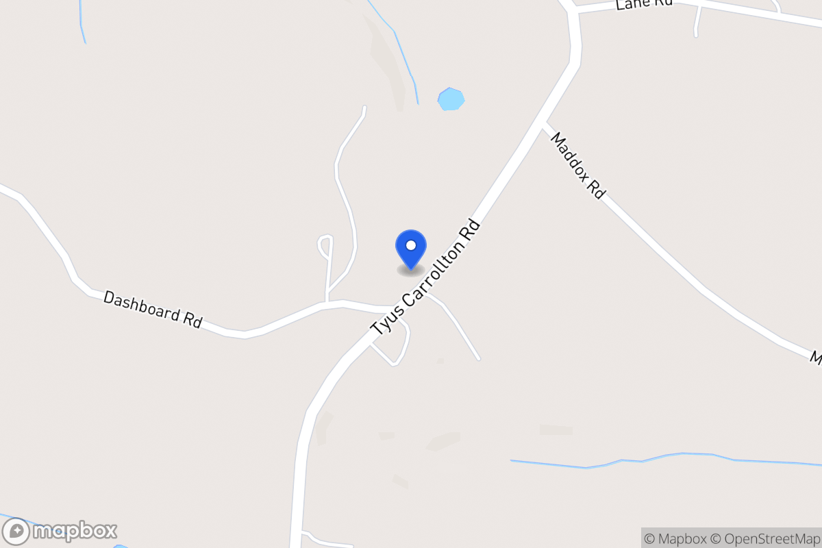 Map of 3849 Tyus Carrollton Rd