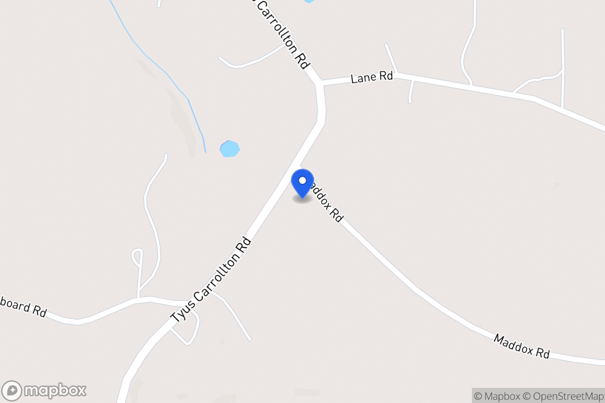 Map of 3784 Tyus Carrollton Rd