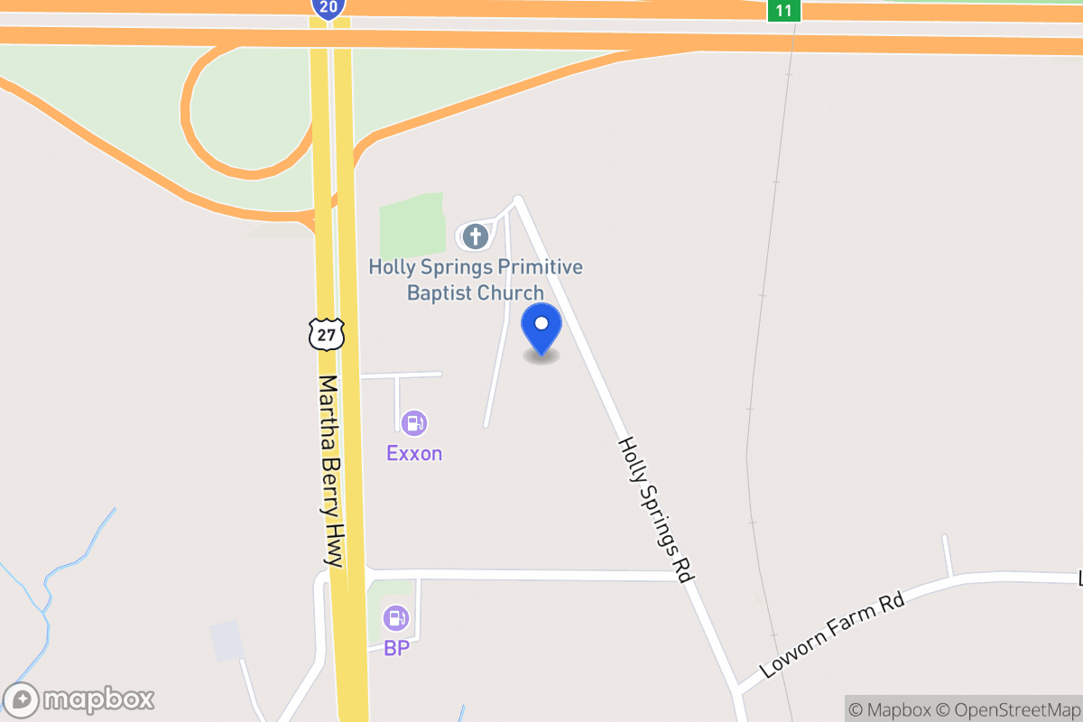 Map of 718 Holly Springs Rd