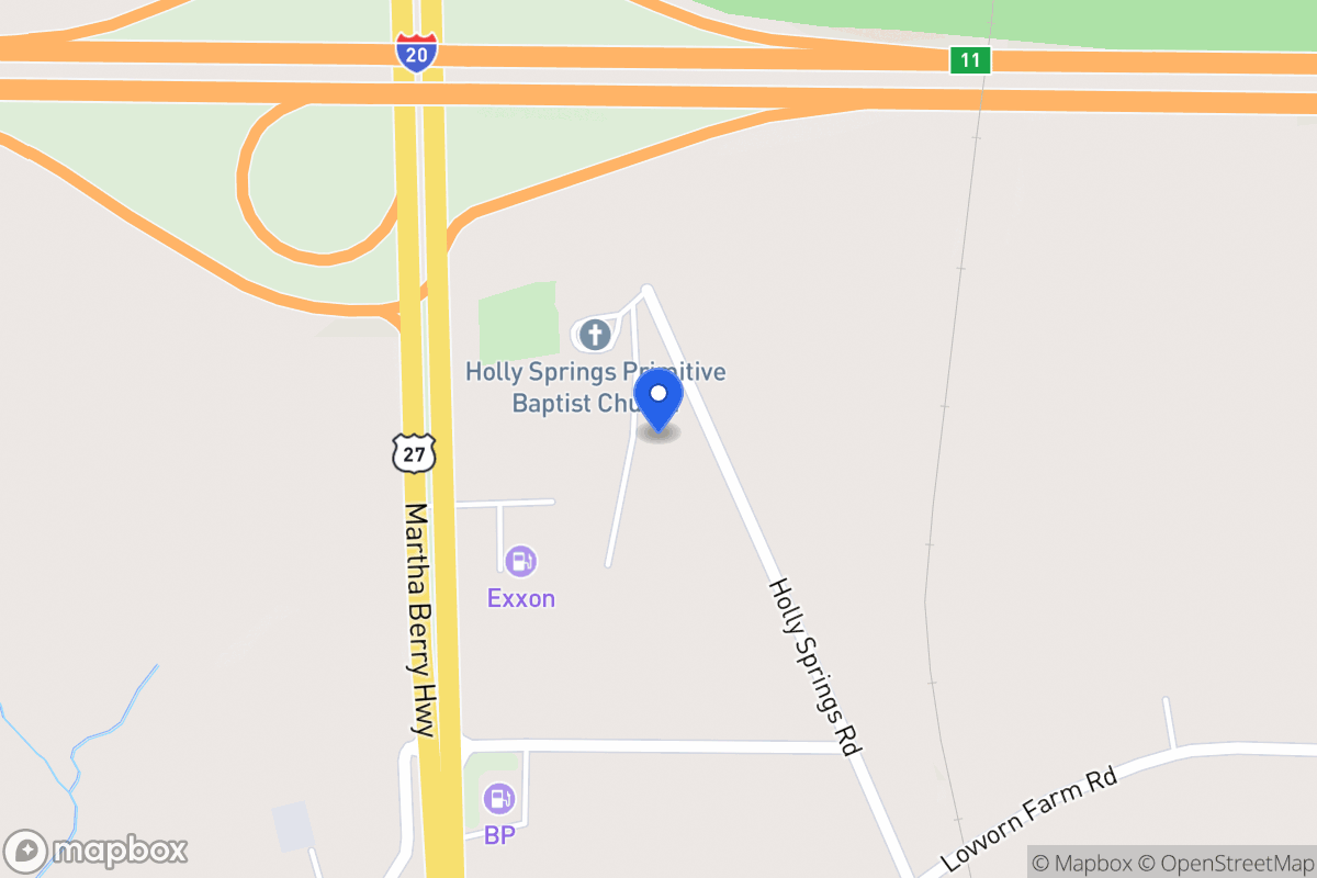 Map of 740 Holly Springs Rd