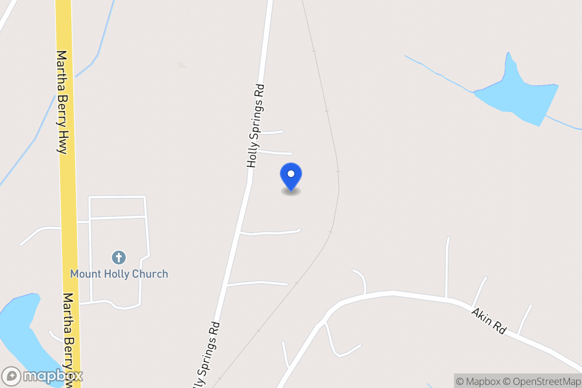 Map of 419 Holly Springs Rd